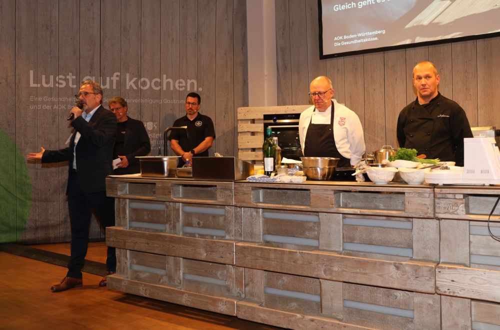 AOK Kochshow mit HWS, Prinz Carl, Johannes Volk und Bürgermeister Roland Burger