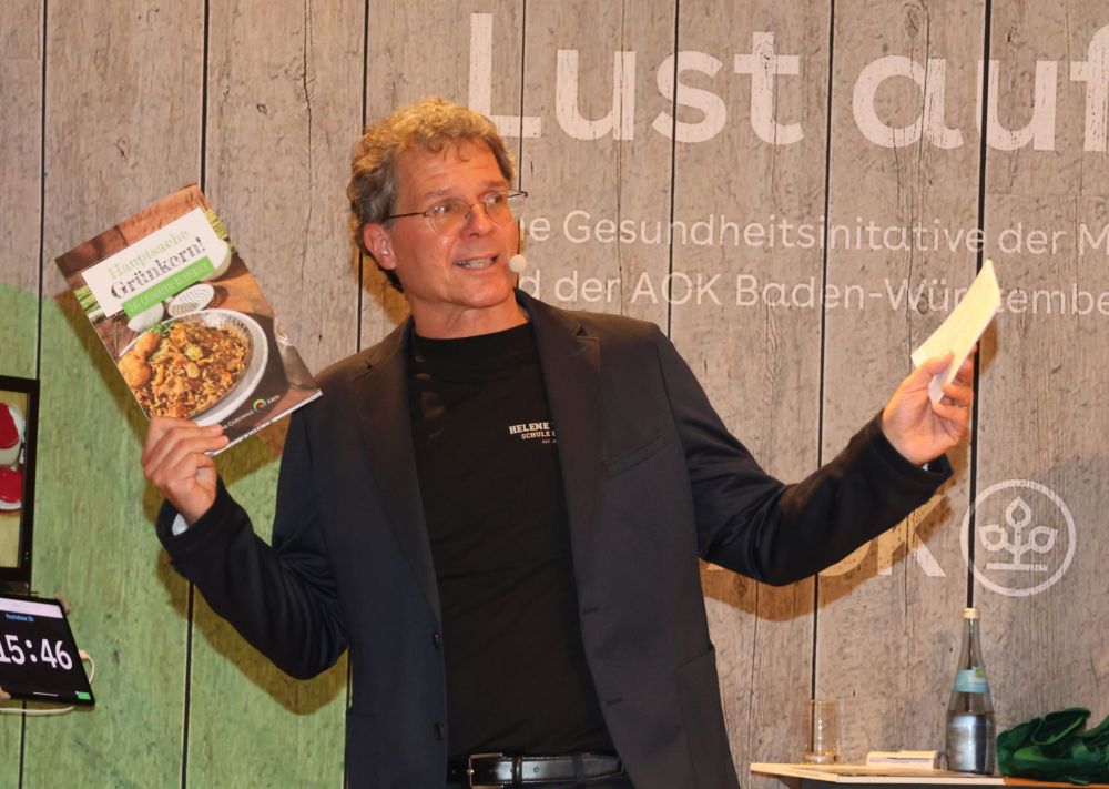 AOK Kochshow mit HWS, Prinz Carl, Johannes Volk und Bürgermeister Roland Burger