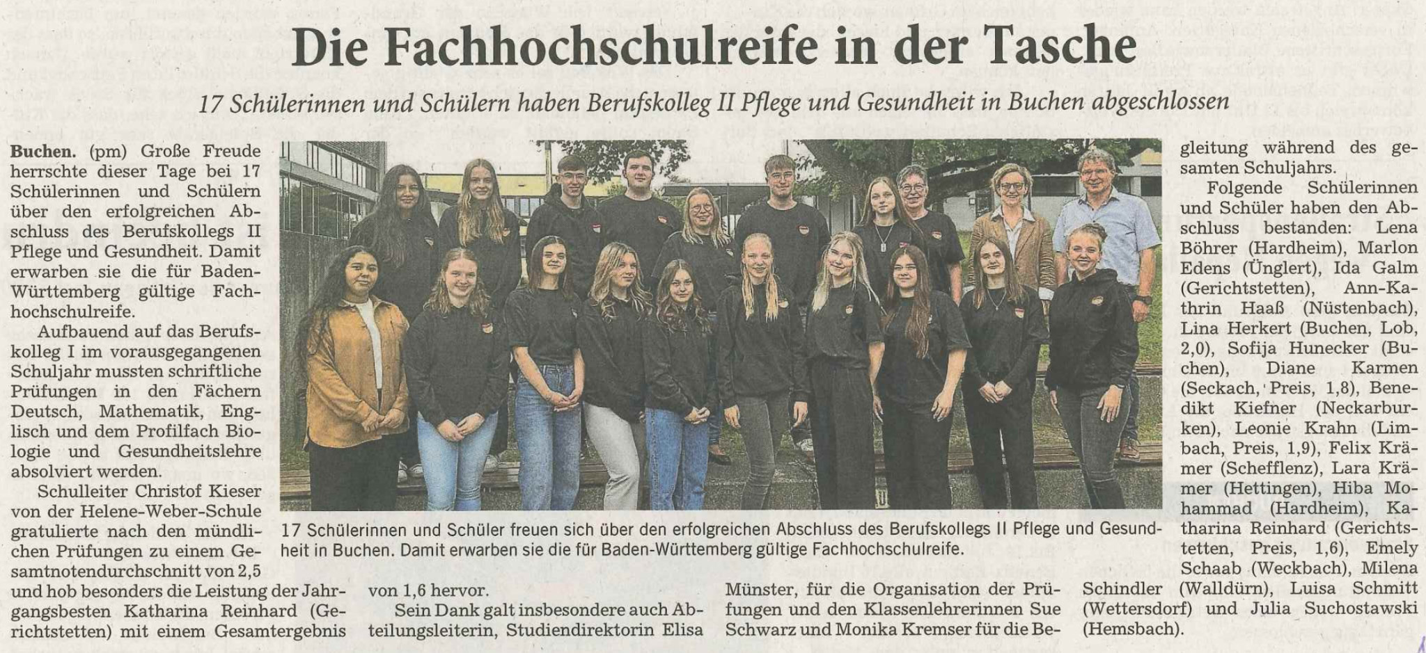 Fachhochschulreife in der Tasche