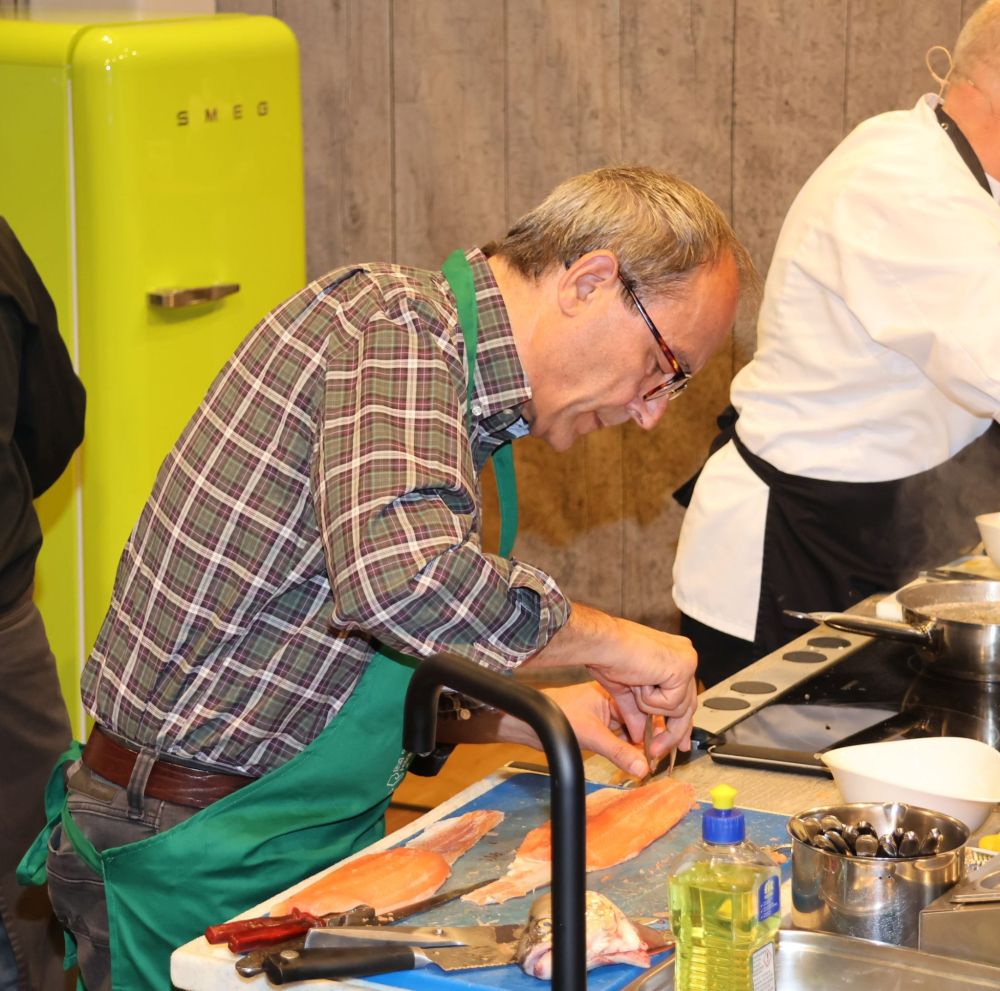 AOK Kochshow mit HWS, Prinz Carl, Johannes Volk und Bürgermeister Roland Burger