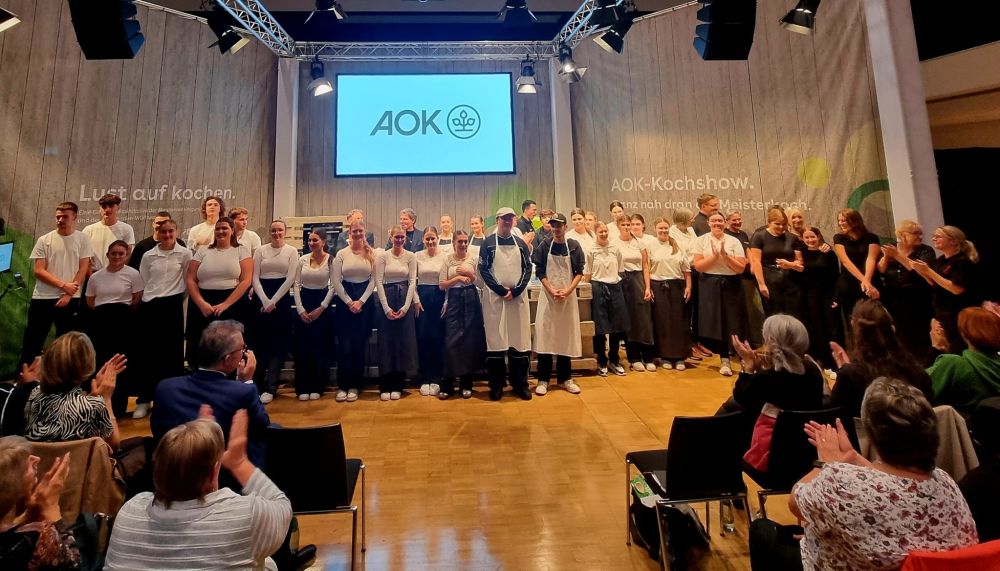 AOK Kochshow mit HWS, Prinz Carl, Johannes Volk und Bürgermeister Roland Burger