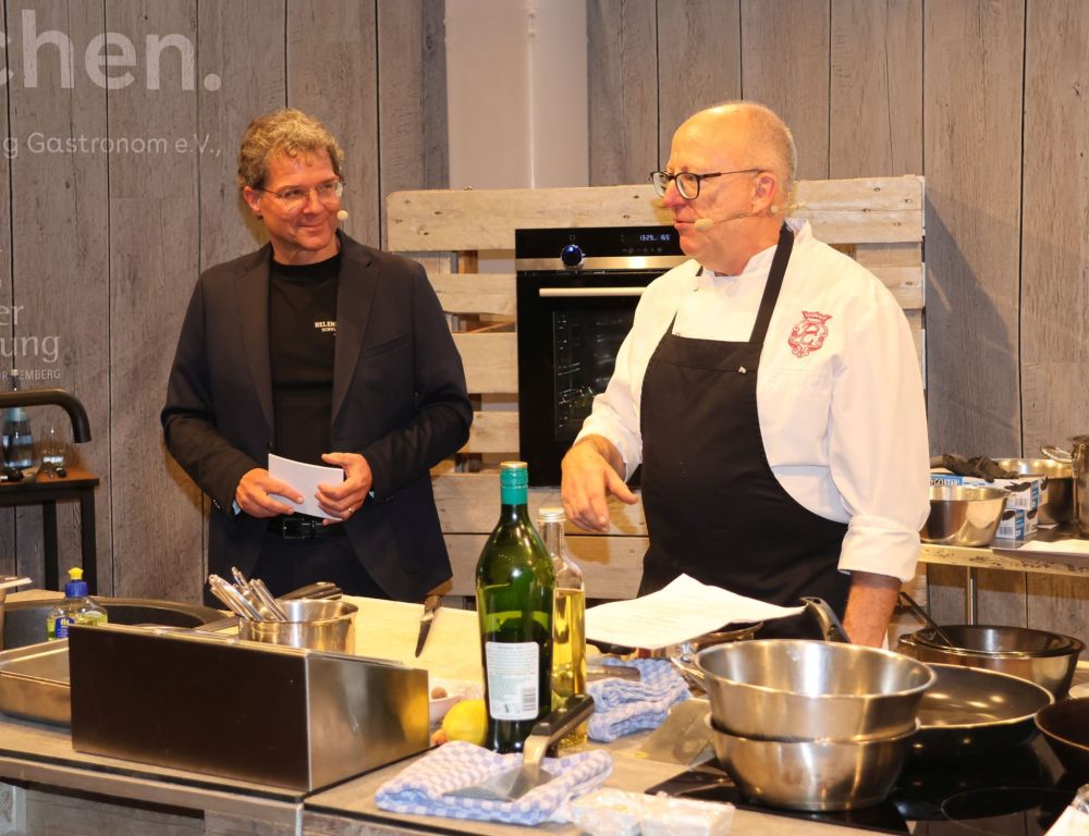 AOK Kochshow mit HWS, Prinz Carl, Johannes Volk und Bürgermeister Roland Burger