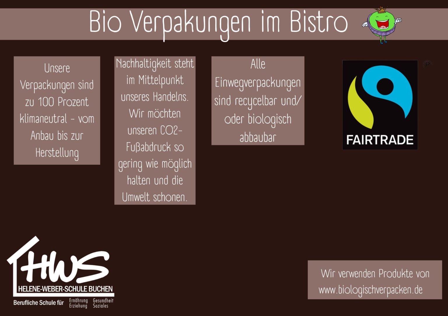 Bio Verpackungen im Bistro